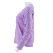 Womens Tassel Jacquard Cashmere Sweater