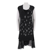 Mixed Media Knit And Silk-Lined Dress