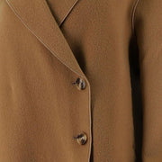 Long Lapel Slim Fit Woolen Jacket