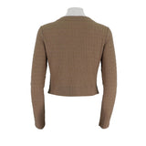 Open chest knitted sweater