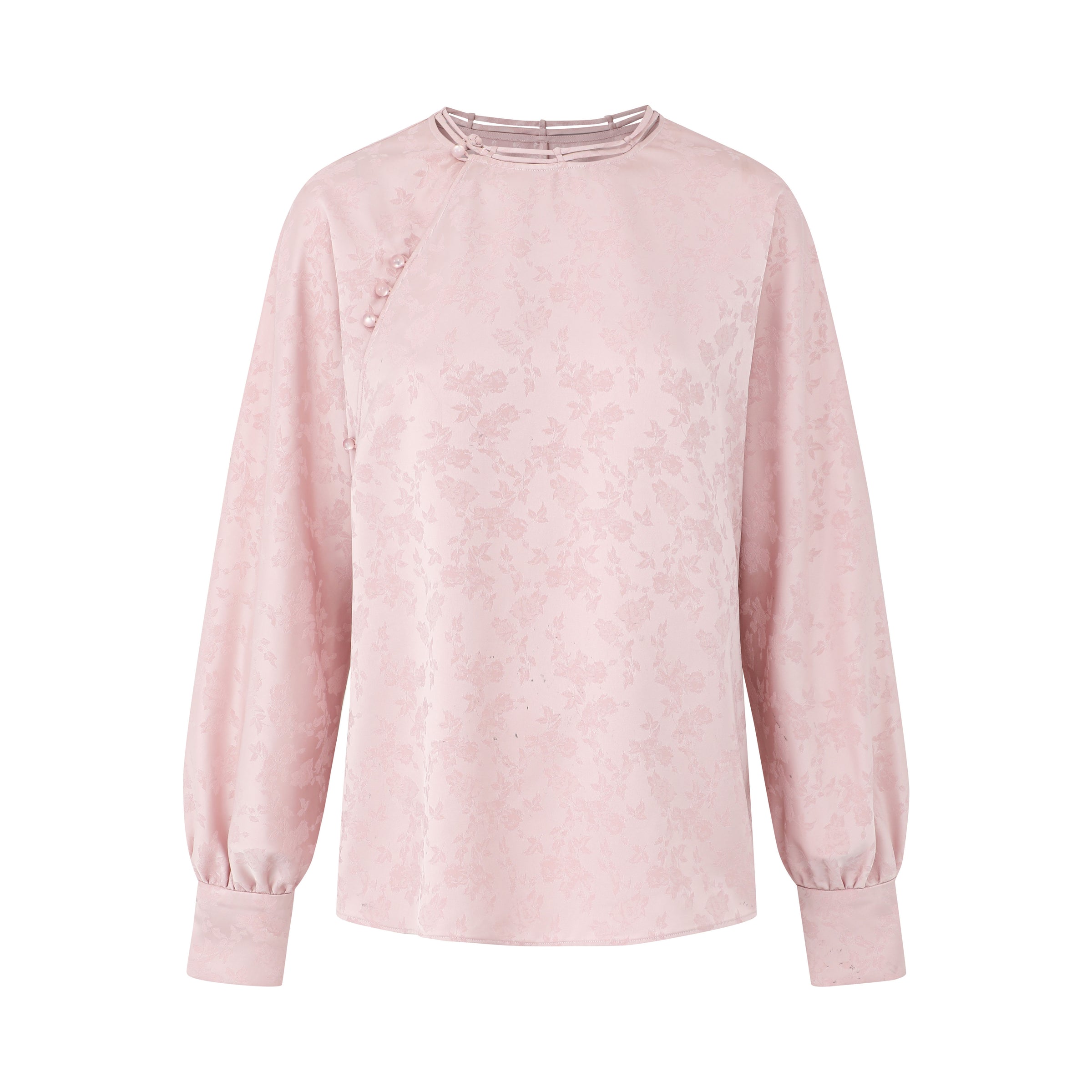 New Chinese Style Standing Collar Long Sleeved Shirt