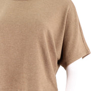 Womens Cozy Short Sleeve Cropped Top