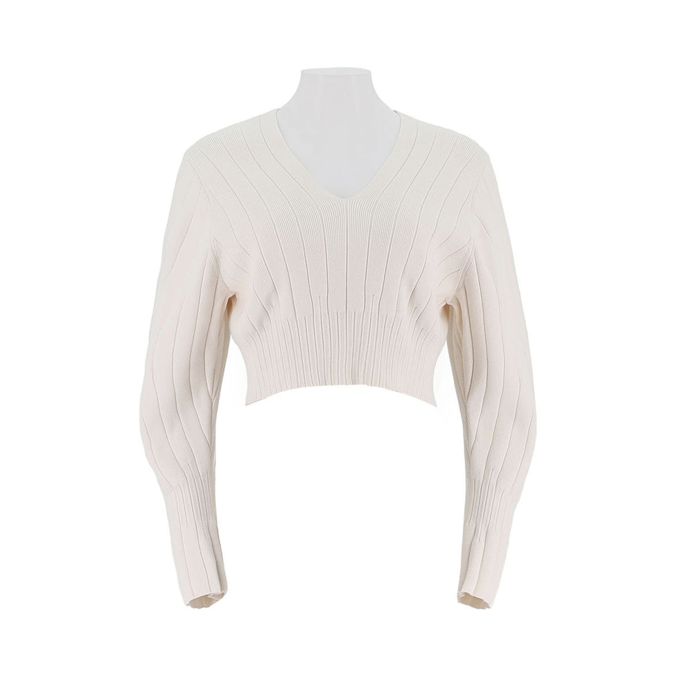 V-Neck Loose Fit Short Pullover