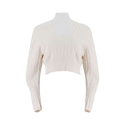 V-Neck Loose Fit Short Pullover