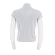 Mock Neck Dolman Sleeve Knit Top
