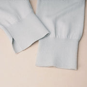 Polo Collar Long Sleeve Knit Top