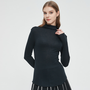 Half High Neck Blended Sweater