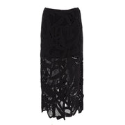 Coiling Openwork Crochet Fitted Skirt