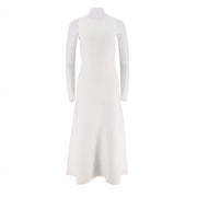 Round Neck Slim Fit Cut Sleeve Dress