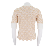 Lightweight Patterned Short Sleeve Sweater