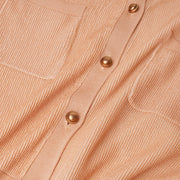 Ribbed Short Sleeve Button Up Cardigan