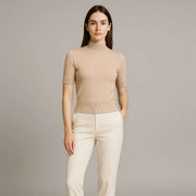 Half High Neck Slim Fit Pullover Sweater