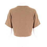 Womens Cozy Short Sleeve Cropped Top