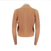 Long-Sleeve Fitted Knit Cardigan