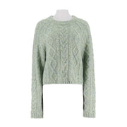 Mixed Color Yarn Knitted Pullover Sweater
