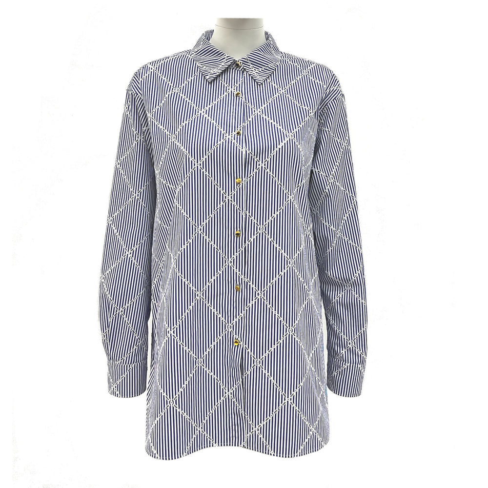 Loose Long Striped Shirt