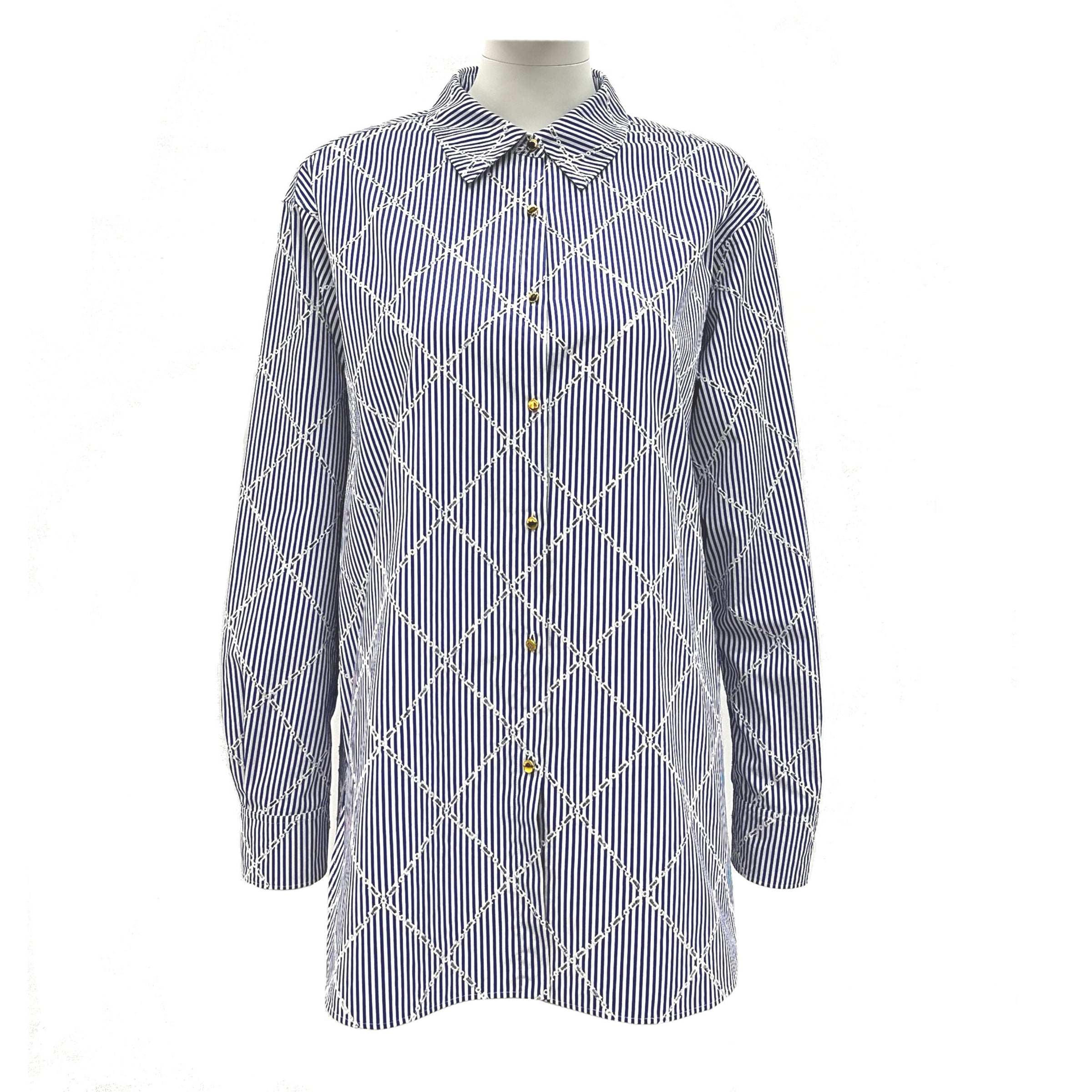 Loose Long Striped Shirt