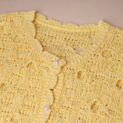 Fancy Stitch Cropped Cardigan