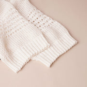 Mixed Stitch Short Sleeve Button Up Cardigan