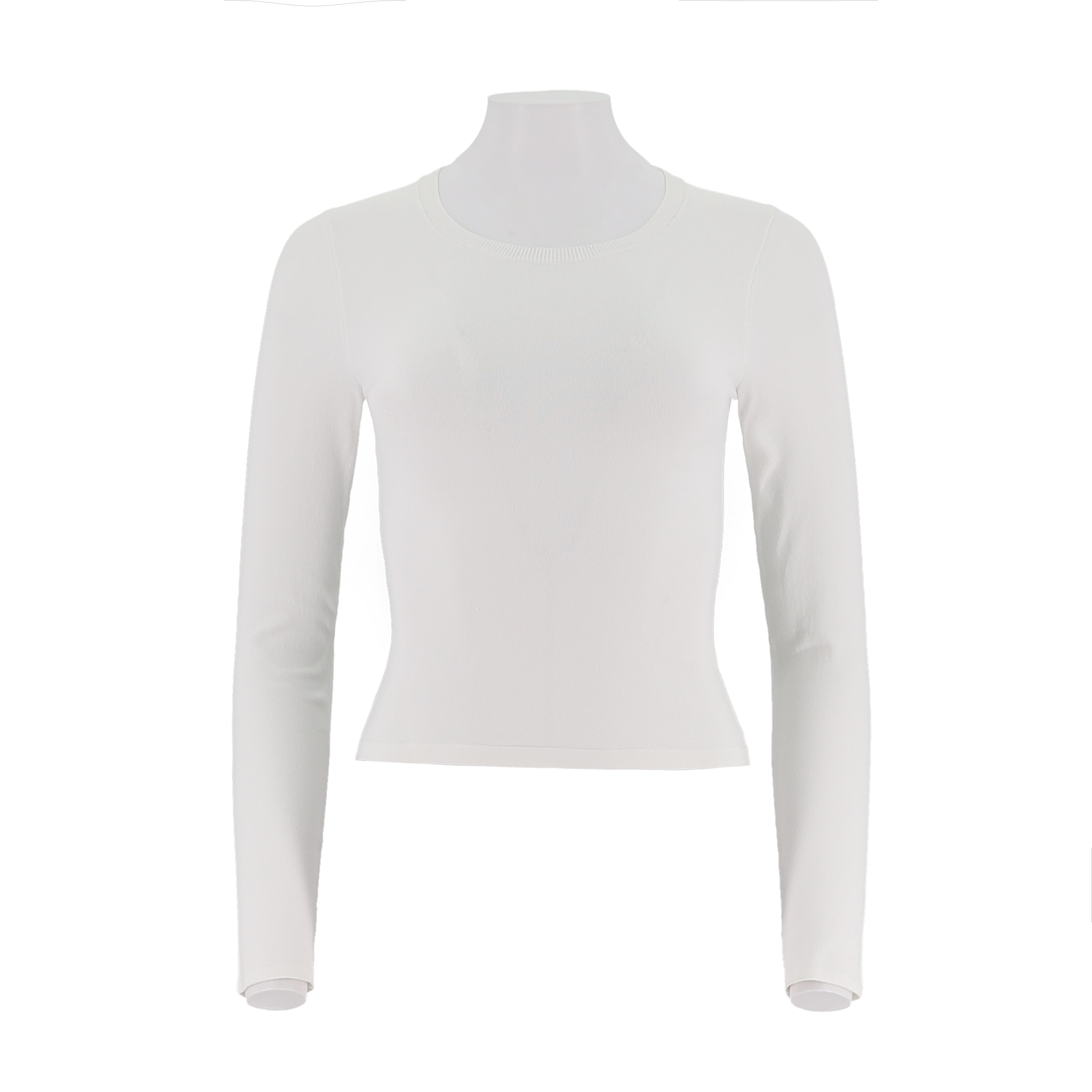 Women'S Round Neck Long Sleeved Pullover