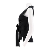 Tie Up Round Neck Pullover Top
