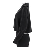 Flip Collar Short Thin Hoodie