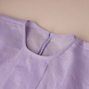 Lightweight Round-Neck Woven Top