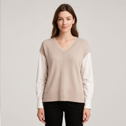 Colorblocked Relaxed Knit Pullover
