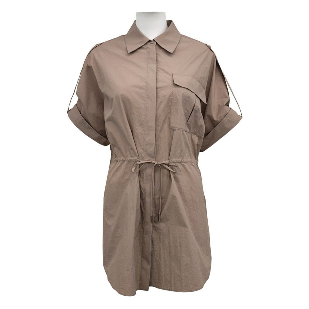 Short Sleeved Lace Up Shirt