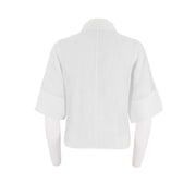 Mid-Sleeve Button Up Woven Shirt