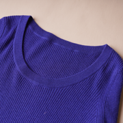 Women'S U-Neck Long Sleeved Top