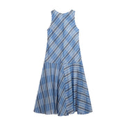 French Striped Sleeveless Dress