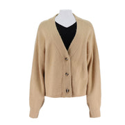 Single Breasted V-Neck Cardigan Sweater