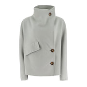 Short Half Height Collar Woolen Jacket