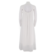 Lace Bodice Long Woven Dress