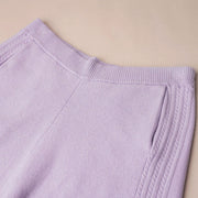 Elastic Waist Cable Knit Shorts