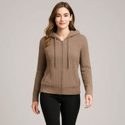 Hooded Knitted Cardigan Jacket