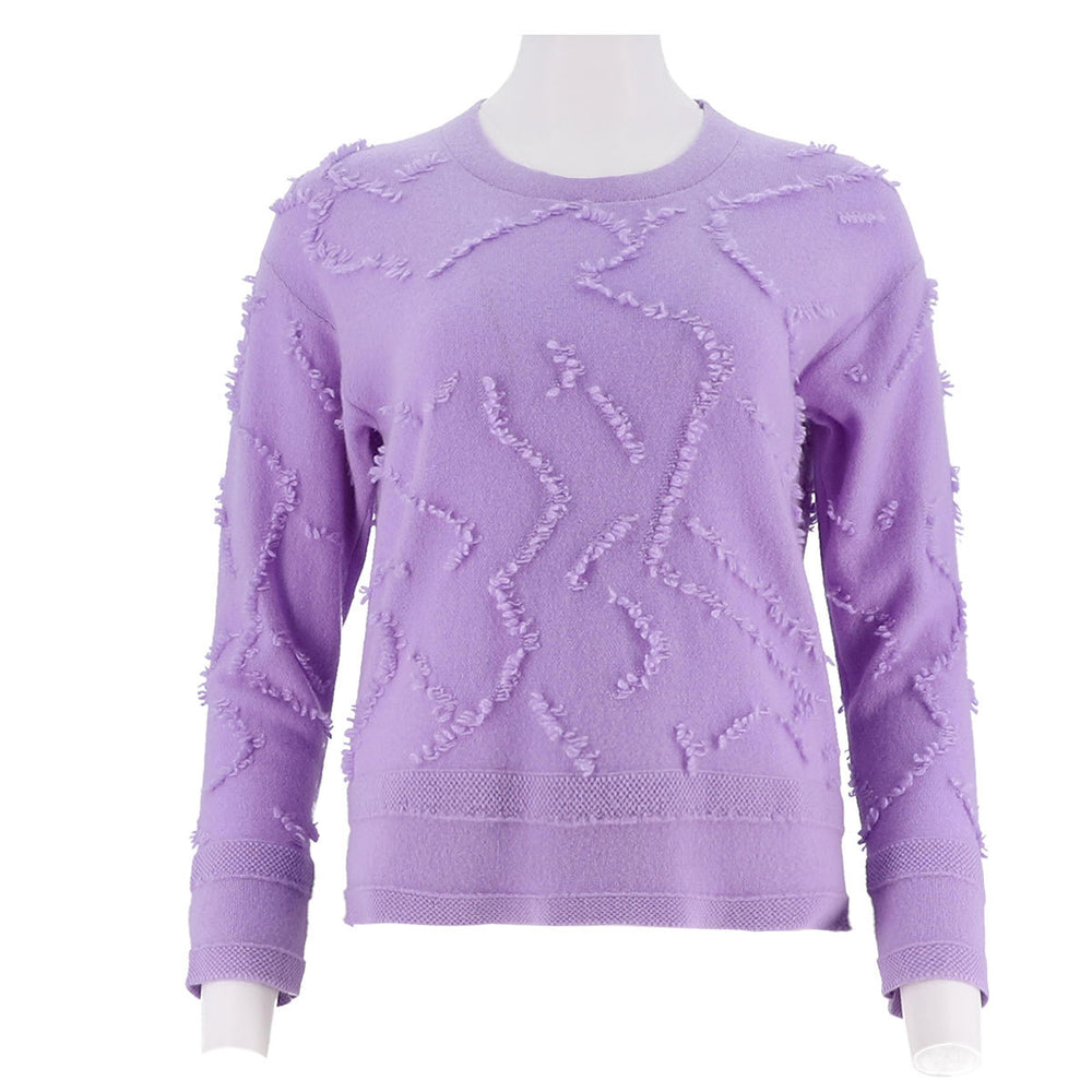 Womens Tassel Jacquard Cashmere Sweater