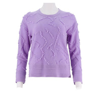 Womens Tassel Jacquard Cashmere Sweater
