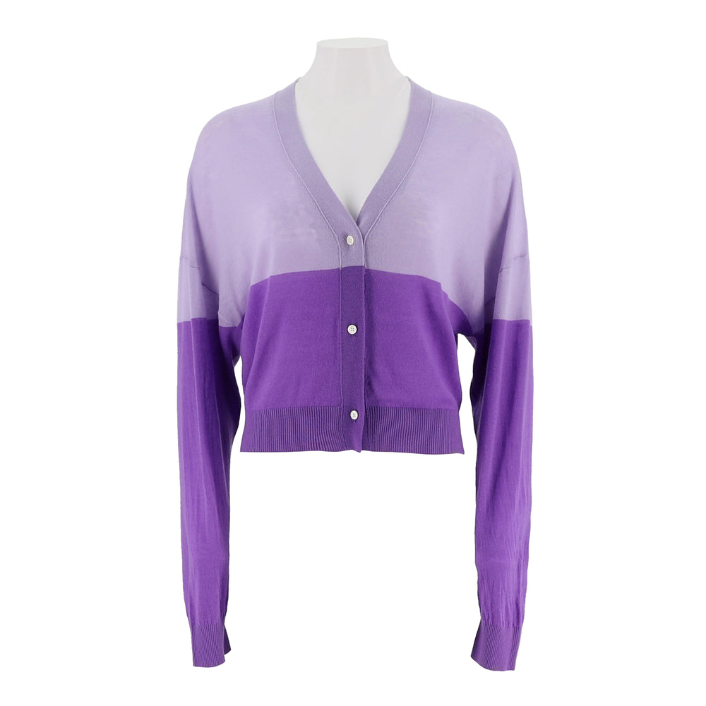 Colorblocked V-Neck Button Up Cardigan
