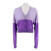 Colorblocked V-Neck Button Up Cardigan
