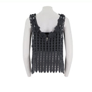V-Neck Three-Dimensional Floral Vest
