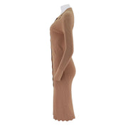 Long Ribbed Cardigan Dress