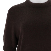 Womens Merino Wool Nylon Blend Short Sleeve Sweater
