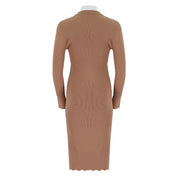 Long Ribbed Cardigan Dress