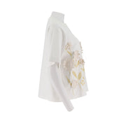 3D Embroidered Round Neck T-Shirt