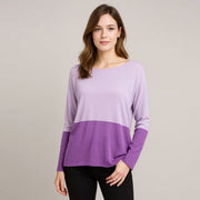 Lightweight Colorblocked Knit Pullover