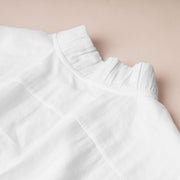 Embroidered Drop Shoulder Zip Up Top