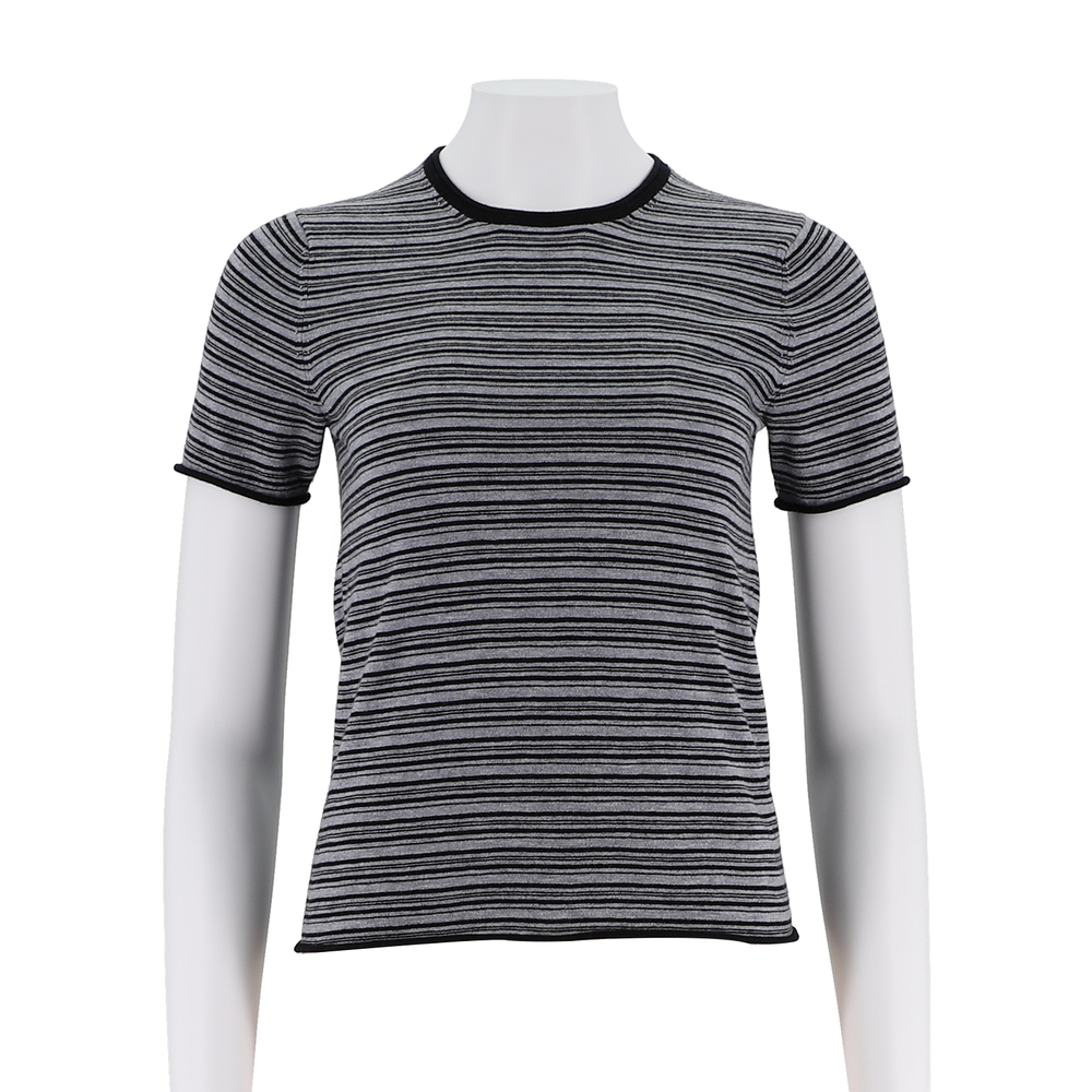 Women'S Round Neck Striped Pullover Sweater