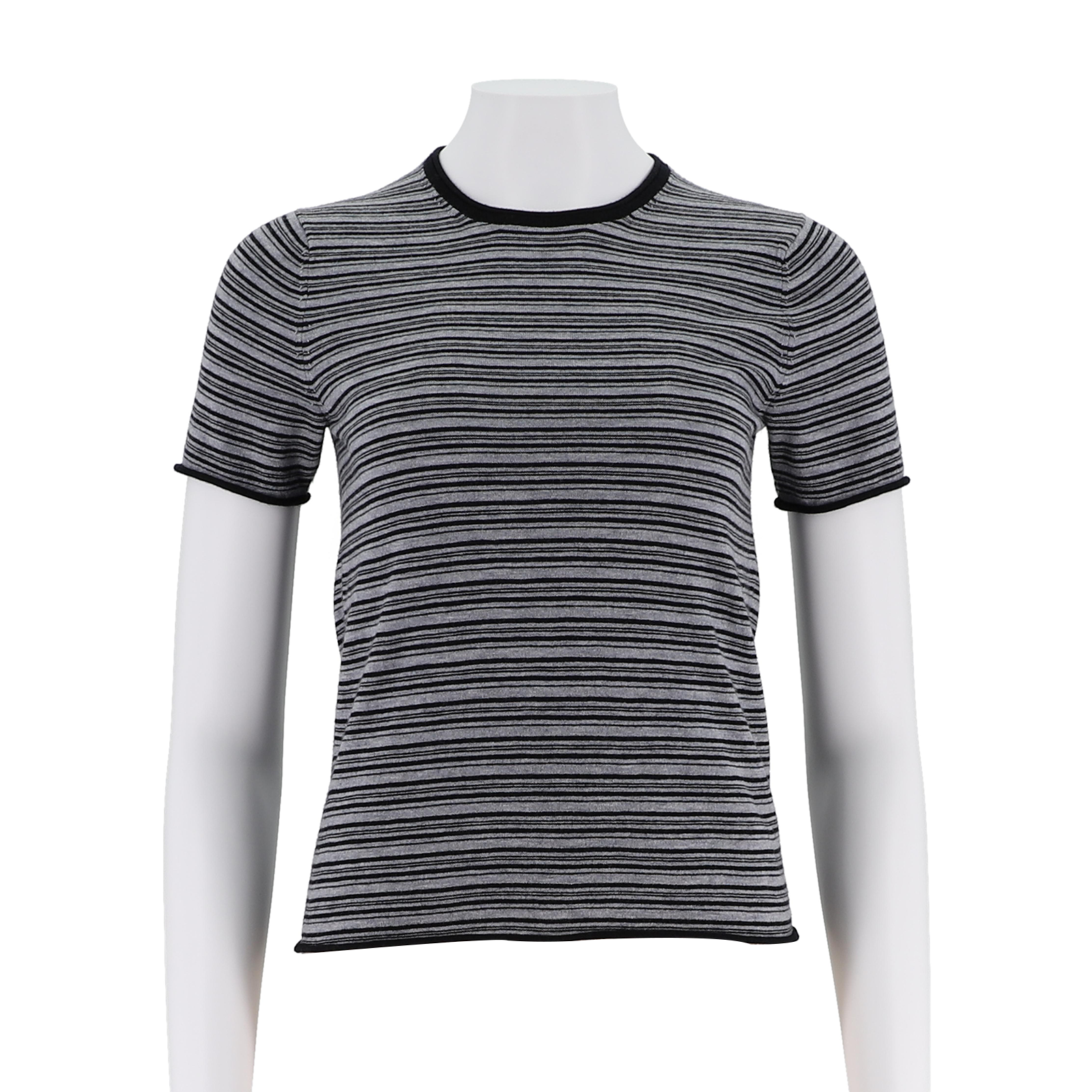 Women'S Round Neck Striped Pullover Sweater